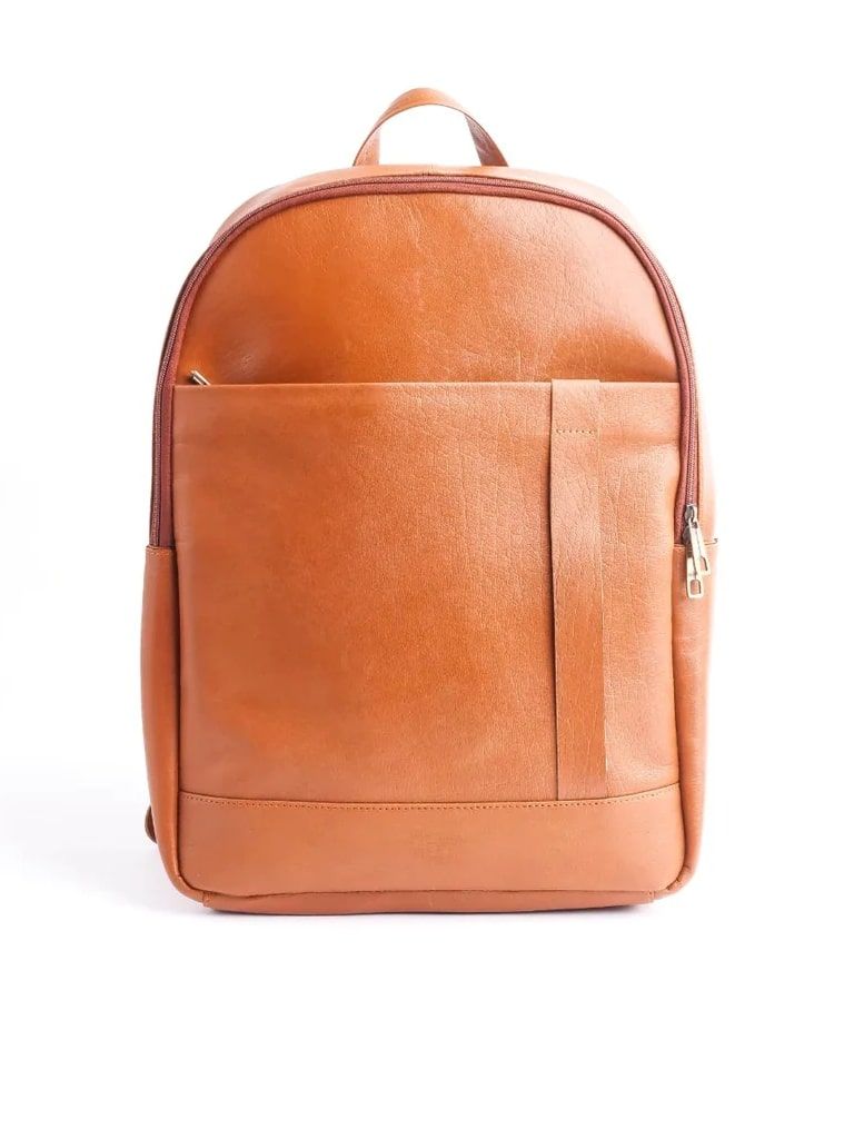 Tan Brown Leather Backpack: Sheffield