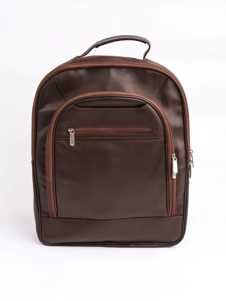 Dark Brown Leather Backpack: Oratia