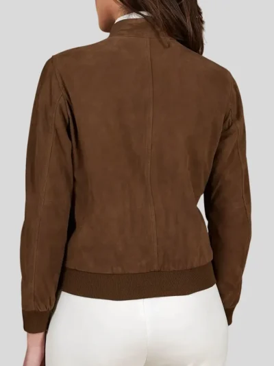 Women’s Aviator Suede Leather Jacket : Beaumont - Image 2