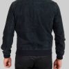 Men's Blue Bomber Leather Jacket: Rolleston - Image 2