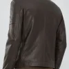 Men's Dark Brown Leather Jacket: Ross - Image 2