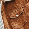 Men's Trucker Tan Suede Leather Jacket: Riwaka - Image 4