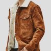 Men's Trucker Tan Suede Leather Jacket: Riwaka - Image 3