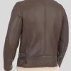 Men's Brown Aviator Leather Jacket: Raglan - Image 2