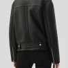Women's Black Sherpa Leather Jacket: Tauranga - Image 2