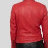 Women's Red Biker Leather Jacket: Oban - Image 2