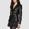 Women's Soft Black Leather Blazer: Herbert - Image 5