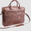 Dark Tan Leather Laptop Bag: GreyTown - Image 4