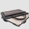 Slim Black Leather Laptop Bag: Masterton - Image 3
