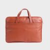 Ultra Slim Tan Leather Laptop Bag: Shannon - Image 5