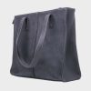 Women's Leather Tote Bag Graphite Grey: Pirinoa